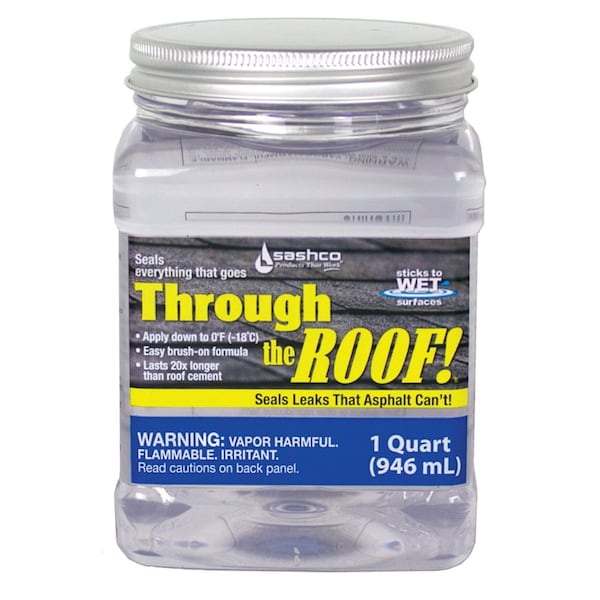 Through The Roof Sashco Through The Roof Gloss Clear Synthetic Rubber Roof Sealant 29 oz 14003 - main